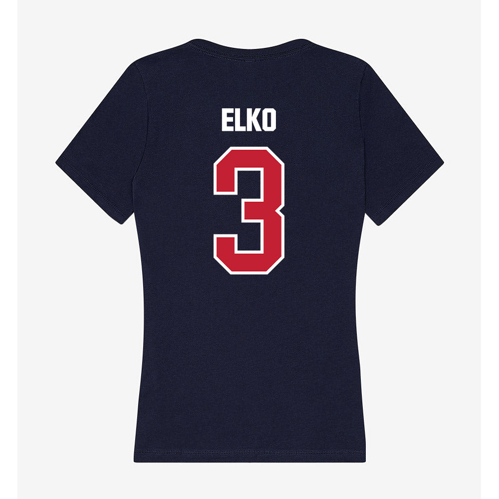 Richmond - NCAA Baseball : Michael Elko - Women's V-Neck T-Shirt-1