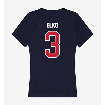 Richmond - NCAA Baseball : Michael Elko - Women's V-Neck T-Shirt-1