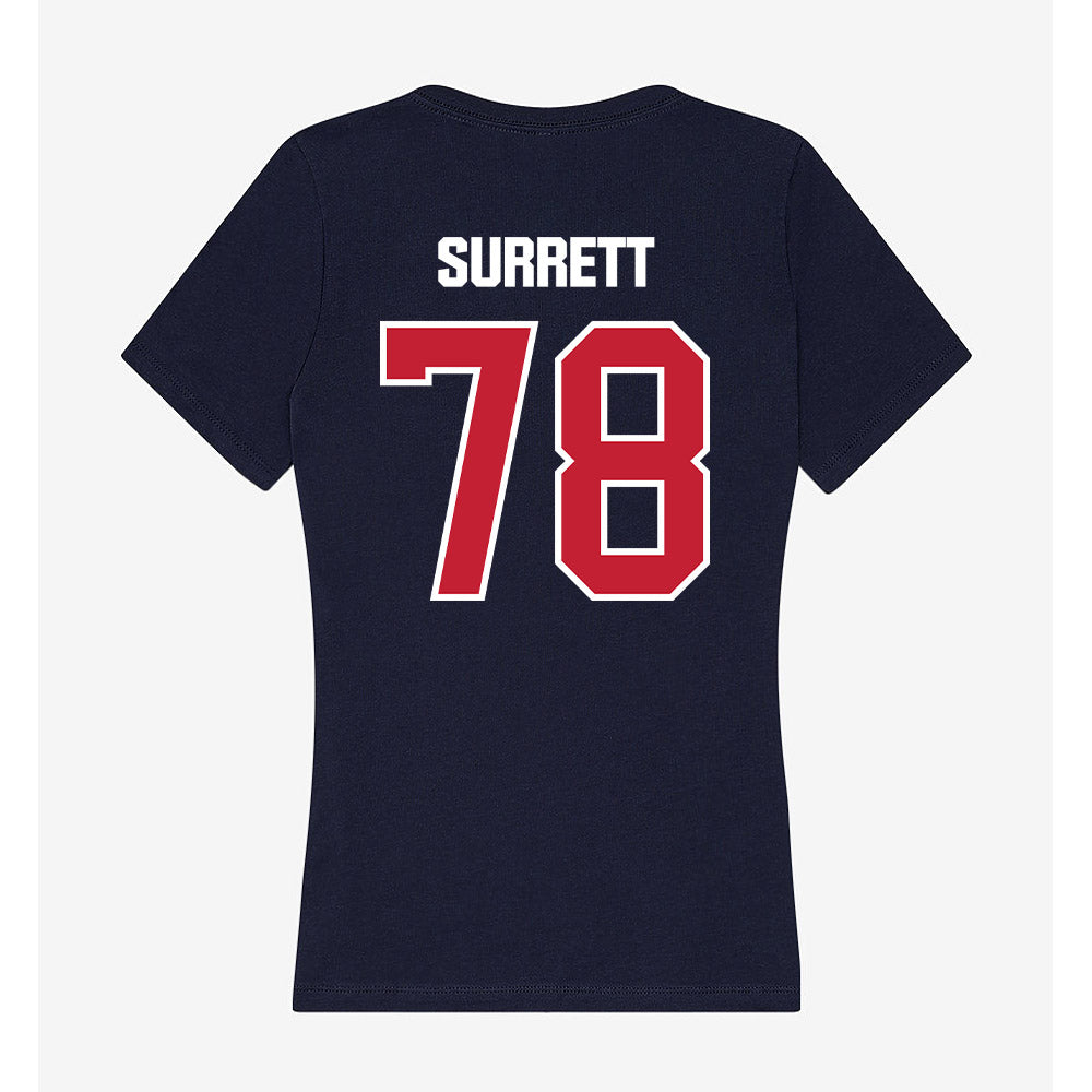 Richmond - NCAA Football : Luke Surrett - Women's V-Neck T-Shirt-1