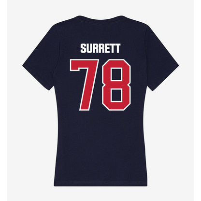 Richmond - NCAA Football : Luke Surrett - Women's V-Neck T-Shirt-1
