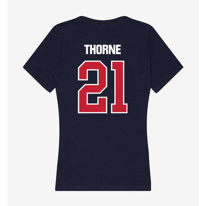 Richmond - NCAA Football : Jackson Thorne - Women's V-Neck T-Shirt-1