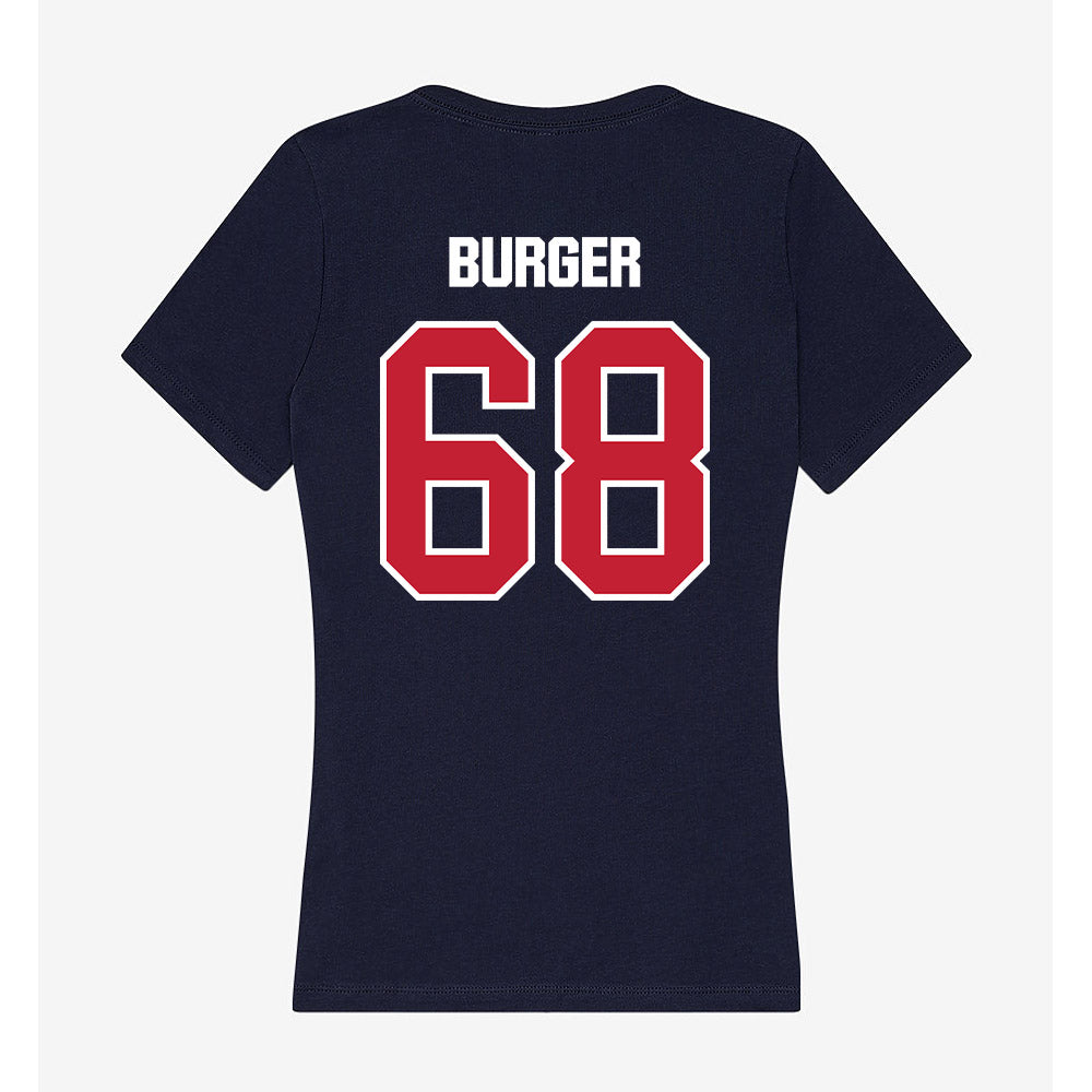 Richmond - NCAA Football : Godwin Burger - Women's V-Neck T-Shirt-1
