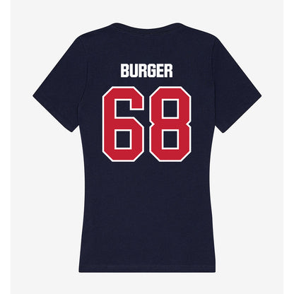 Richmond - NCAA Football : Godwin Burger - Women's V-Neck T-Shirt-1