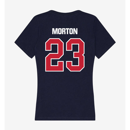 Richmond - NCAA Men's Basketball : Alexis Morton - Women's V-Neck T-Shirt-1