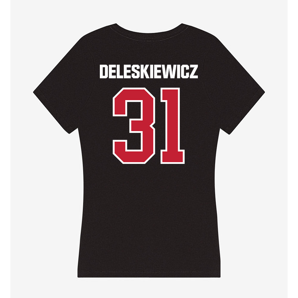 Northern Illinois - NCAA Baseball : Tyler Deleskiewicz - Women's V-Neck T-Shirt-1