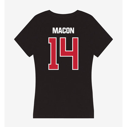Northern Illinois - NCAA Football : Jalen Macon - Women's V-Neck T-Shirt-1