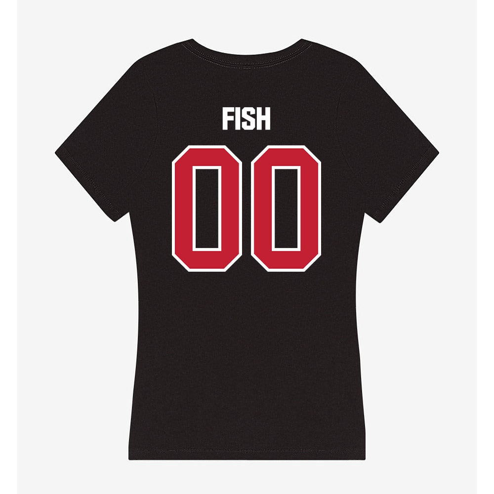 Northern Illinois - NCAA Softball : Kylie Fish - Women's V-Neck T-Shirt-1