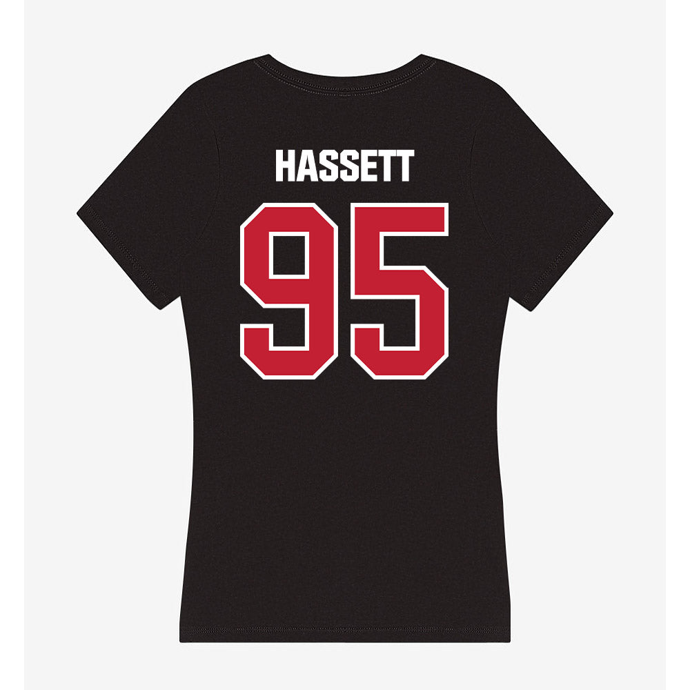 Northern Illinois - NCAA Football : Ryan Hassett - Women's V-Neck T-Shirt-1