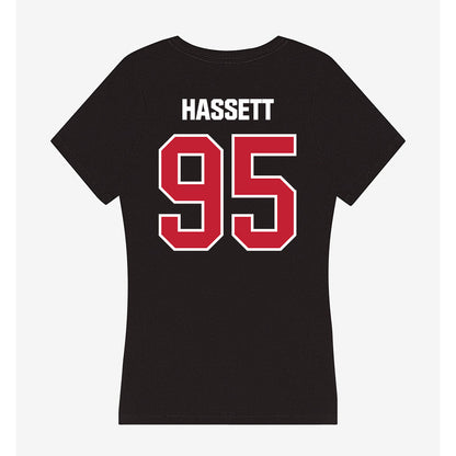 Northern Illinois - NCAA Football : Ryan Hassett - Women's V-Neck T-Shirt-1