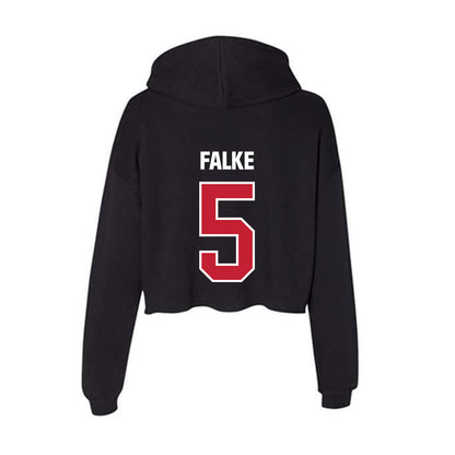 Northern Illinois - NCAA Football : Yassine Falke - Women's Crop Fleece Hoodie-1