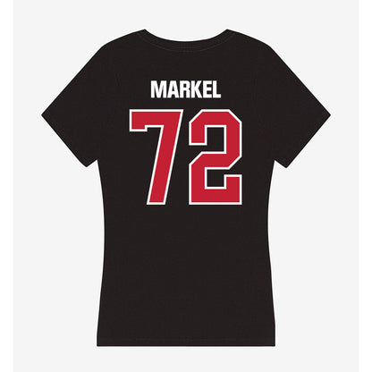 Northern Illinois - NCAA Football : Mason Markel - Women's V-Neck T-Shirt-1