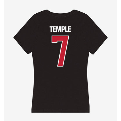 Northern Illinois - NCAA Baseball : Connar Temple - Women's V-Neck T-Shirt-1