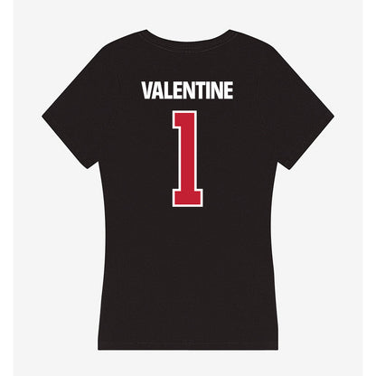 Northern Illinois - NCAA Men's Basketball : Makhai Valentine - Women's V-Neck T-Shirt-1