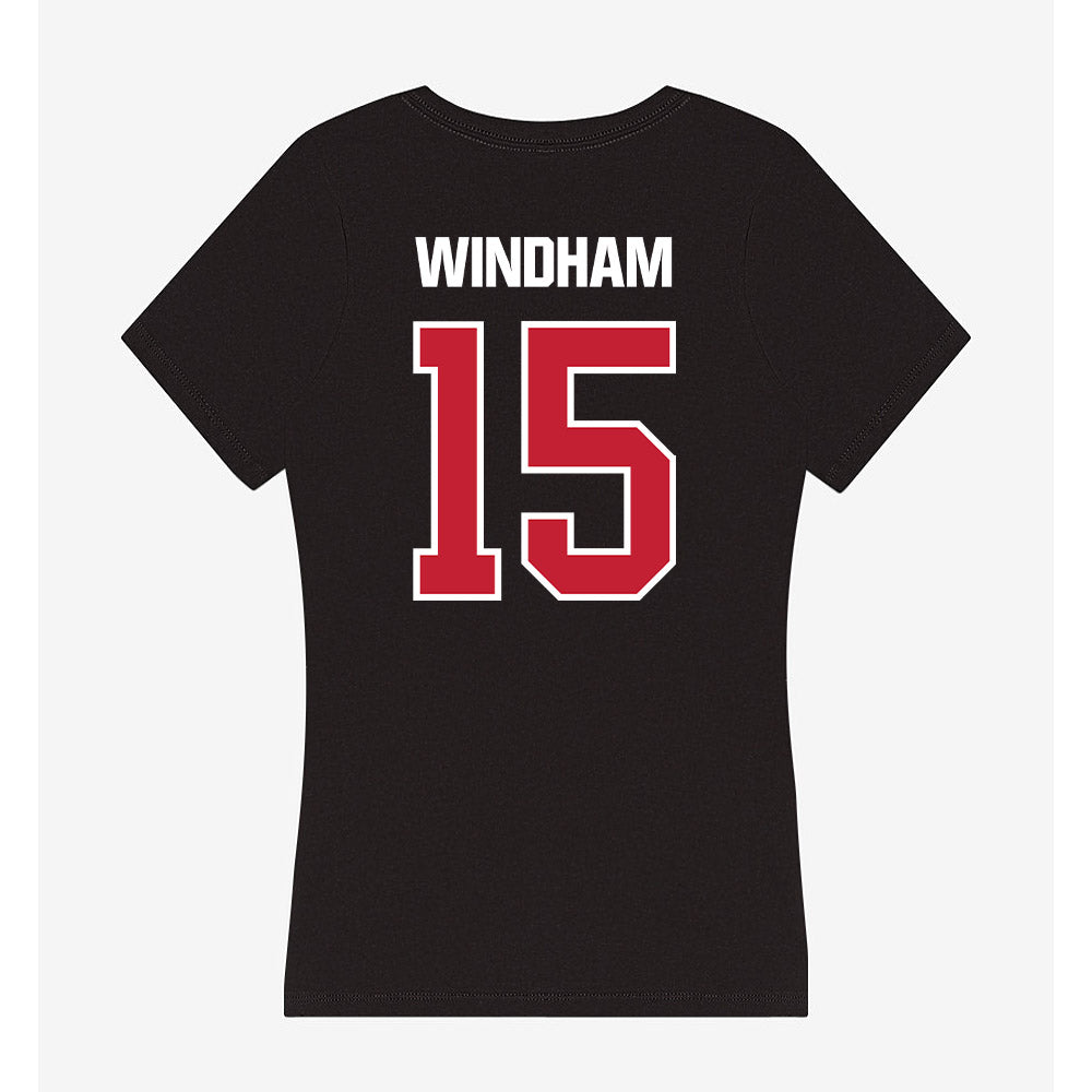 Northern Illinois - NCAA Football : Broderick Windham - Women's V-Neck T-Shirt-1