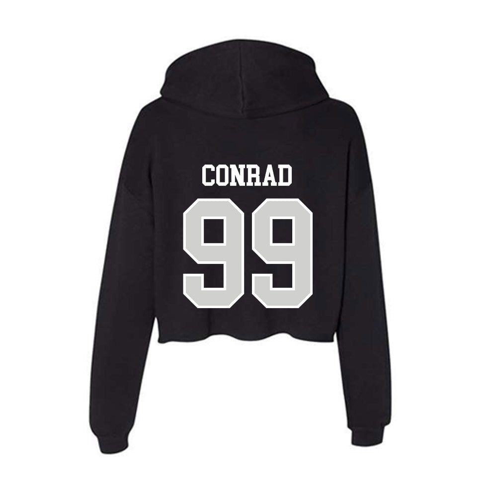 Indiana State - NCAA Football : Spencer Conrad - Women's Crop Fleece Hooded Sweatshirt-1
