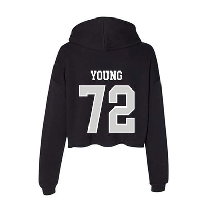 Indiana State - NCAA Football : Julian Young - Women's Crop Fleece Hoodie-1
