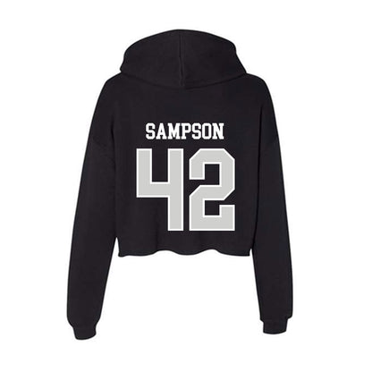 Indiana State - NCAA Football : Braxton Sampson - Women's Crop Fleece Hoodie-1