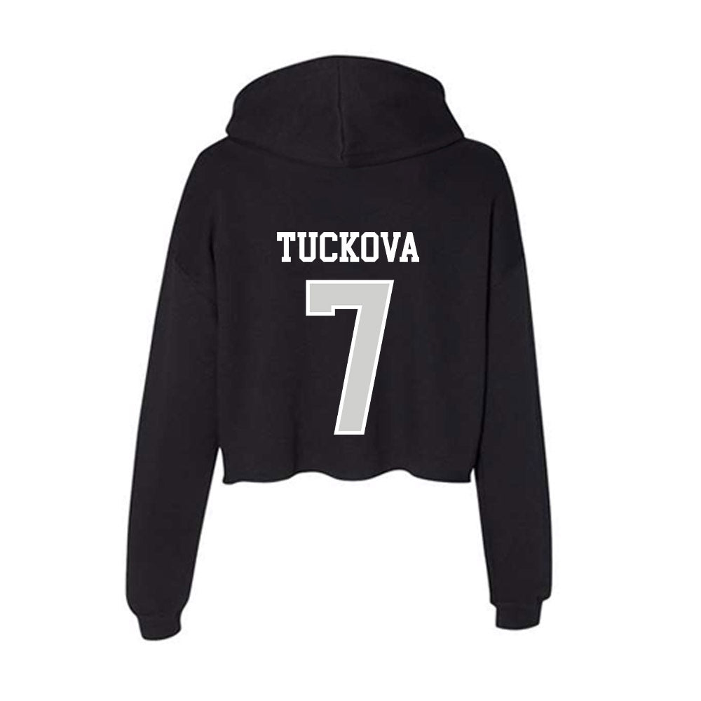 Indiana State - NCAA Women's Soccer : Dasha Tuckova - Women's Crop Fleece Hooded Sweatshirt-1