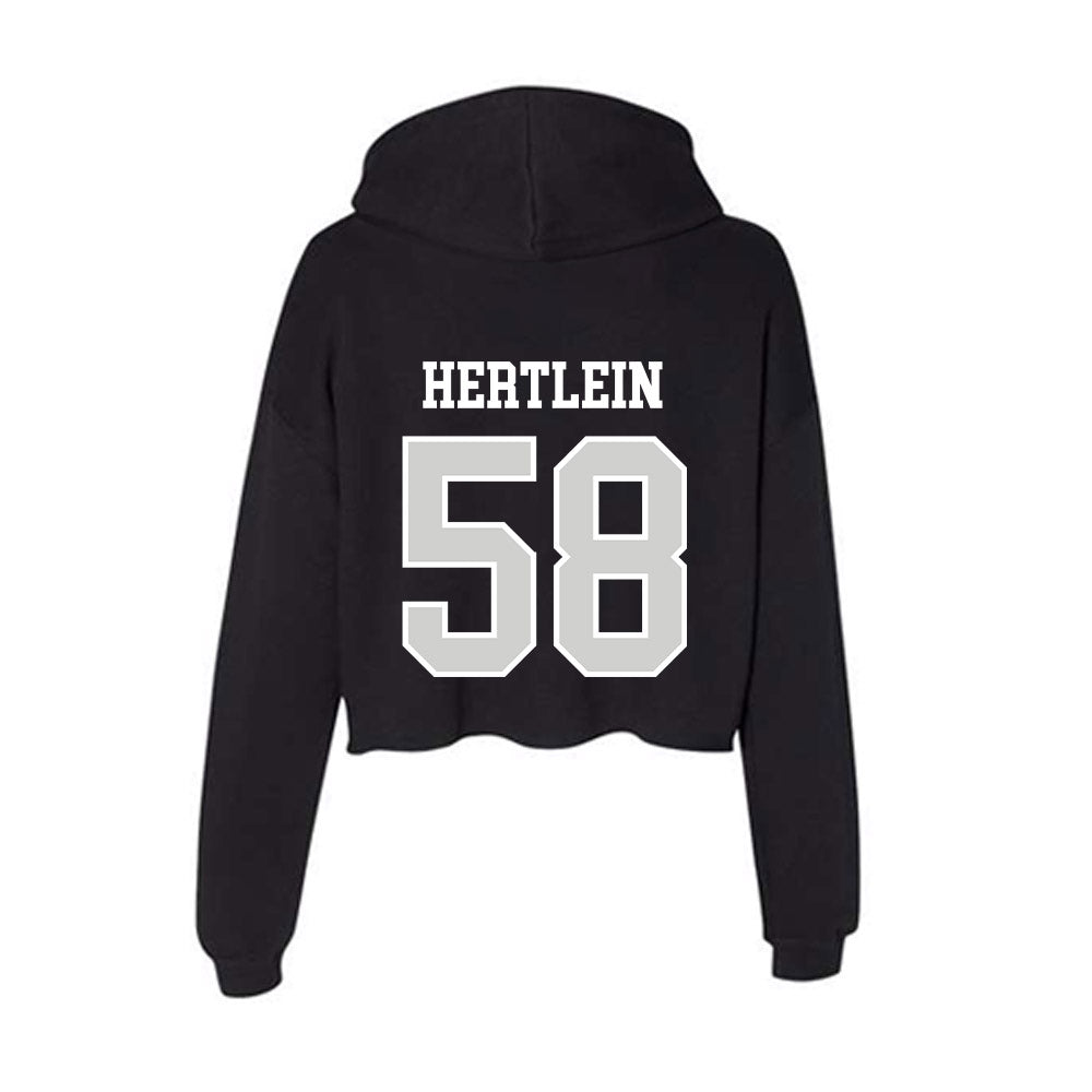 Indiana State - NCAA Football : Andy Hertlein - Women's Crop Fleece Hoodie-1