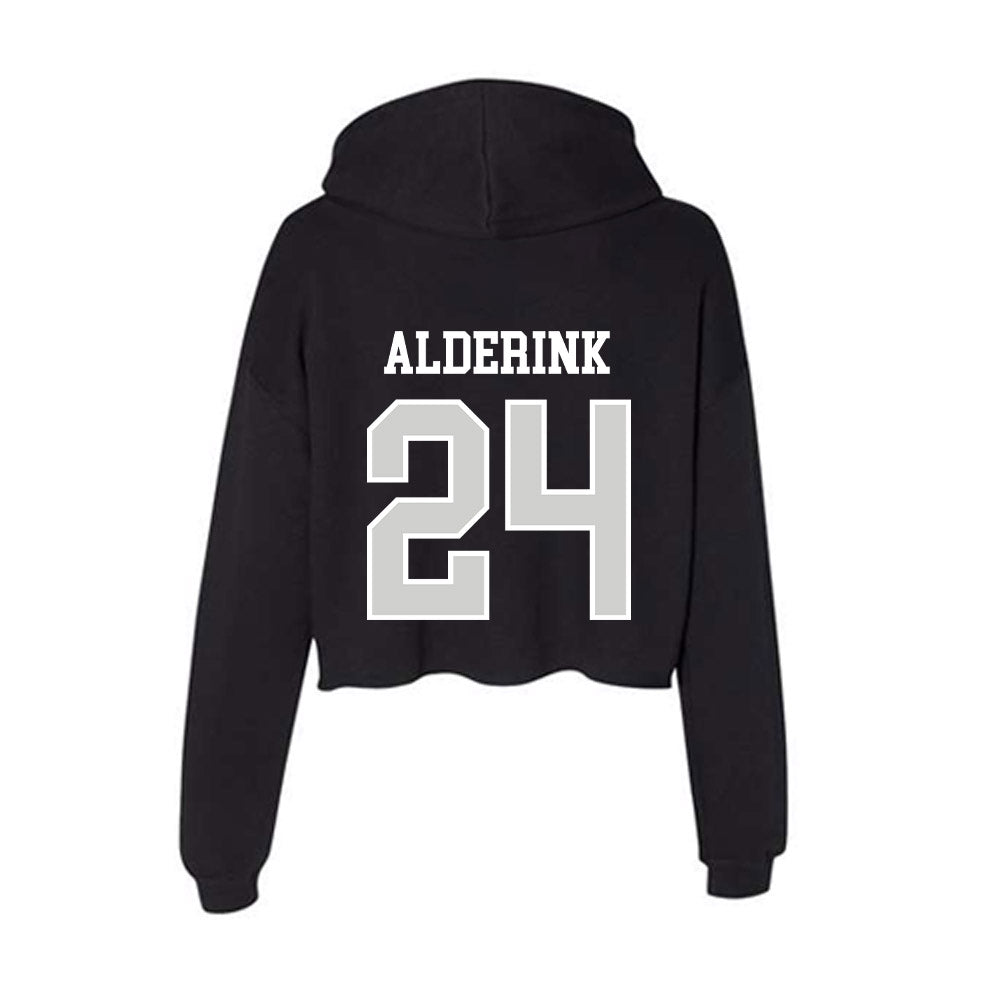 Indiana State - NCAA Men's Basketball : Merritt Alderink - Women's Crop Fleece Hoodie-1