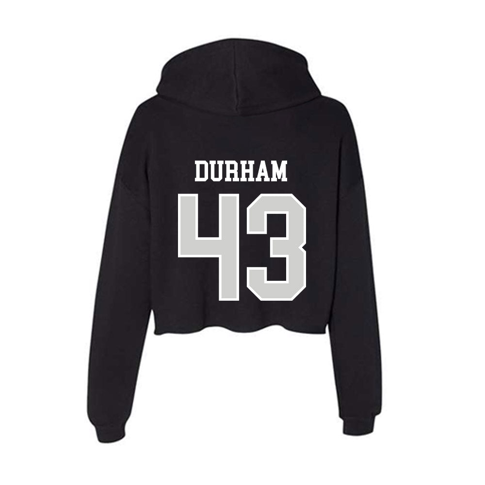 Indiana State - NCAA Football : Braydon Durham - Women's Crop Fleece Hoodie-1