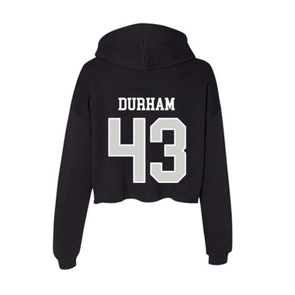 Indiana State - NCAA Football : Braydon Durham - Women's Crop Fleece Hoodie-1