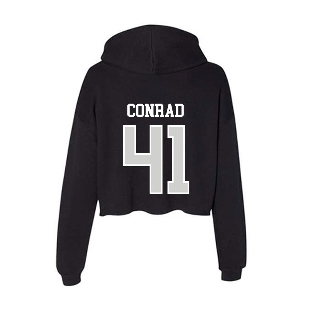 Indiana State - NCAA Football : Spencer Conrad - Women's Crop Fleece Hoodie-1