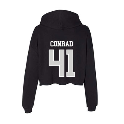 Indiana State - NCAA Football : Spencer Conrad - Women's Crop Fleece Hoodie-1