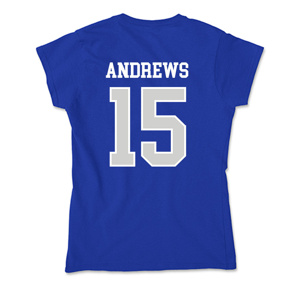 Indiana State - NCAA Football : Xavian Andrews - Soft Style Women’s T-Shirt-1