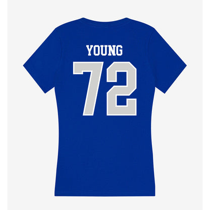 Indiana State - NCAA Football : Julian Young - Women's V-Neck T-Shirt-1