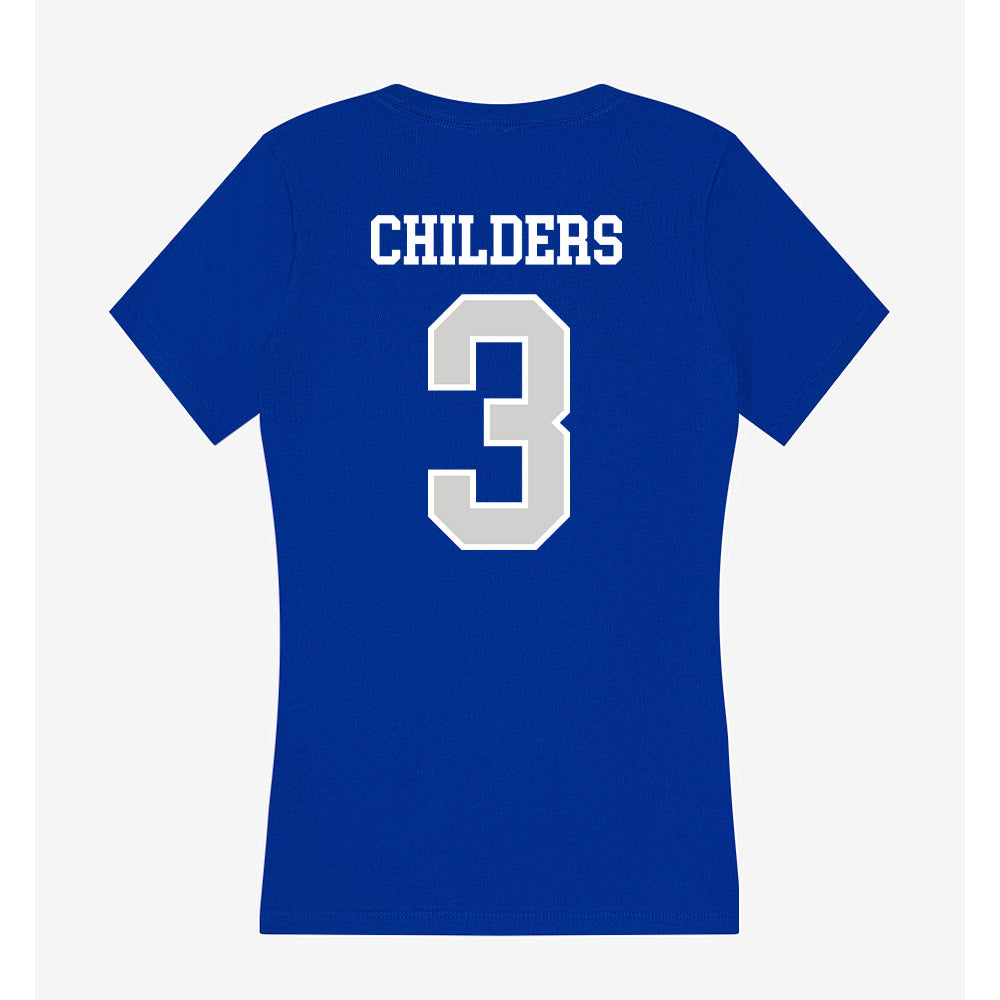 Indiana State - NCAA Football : Jayden Childers - Women's V-Neck T-Shirt-1