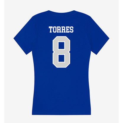 Indiana State - NCAA Baseball : Sebastian Torres - Women's V-Neck T-Shirt-1