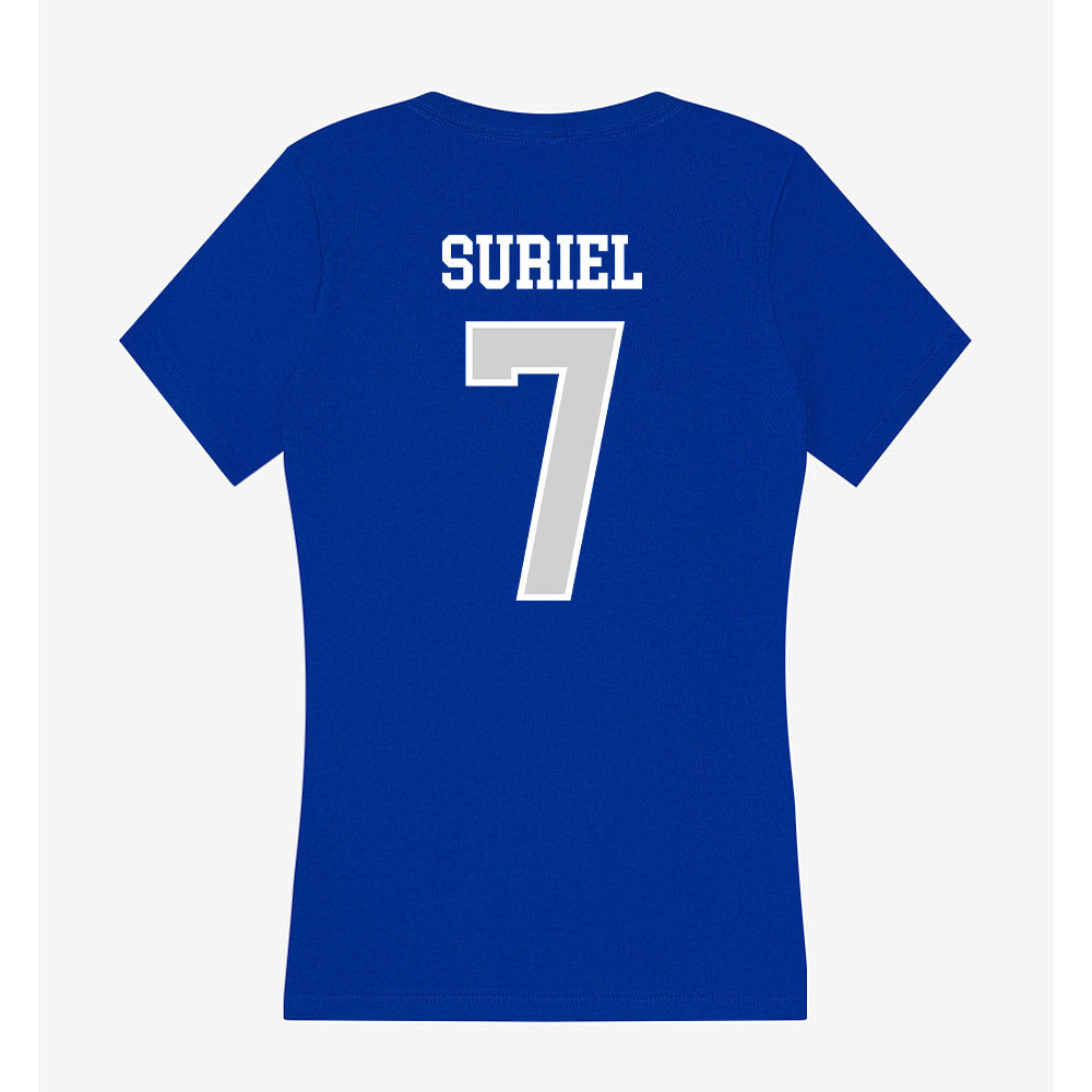 Indiana State - NCAA Baseball : Breyllin Suriel - Women's V-Neck T-Shirt-1