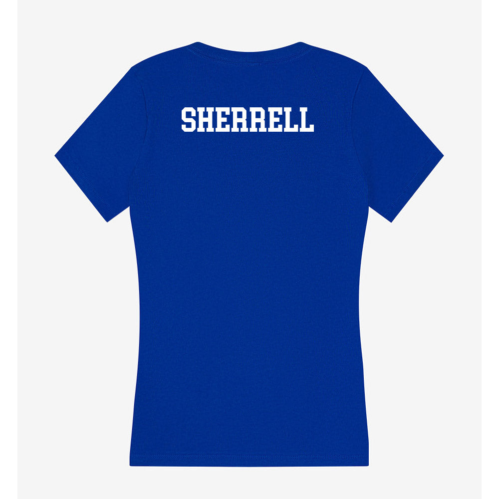 Indiana State - NCAA Men's Track & Field : Xavier Sherrell - Women's V-Neck T-Shirt-1