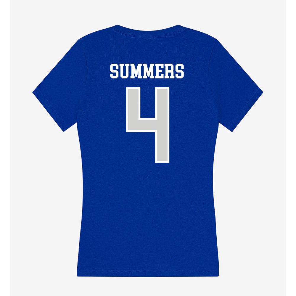 Indiana State - NCAA Men's Basketball : Jahni Summers - Women's V-Neck T-Shirt-1