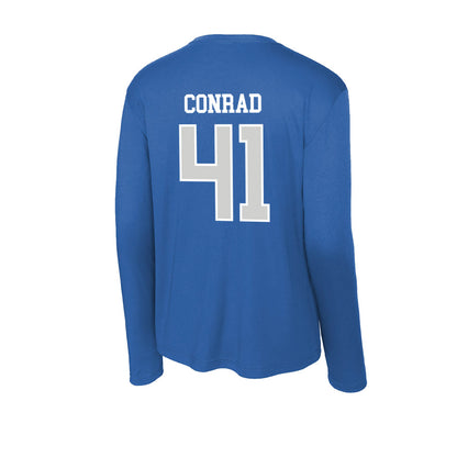 Indiana State - NCAA Football : Spencer Conrad - Activewear Long Sleeve T-Shirt-1