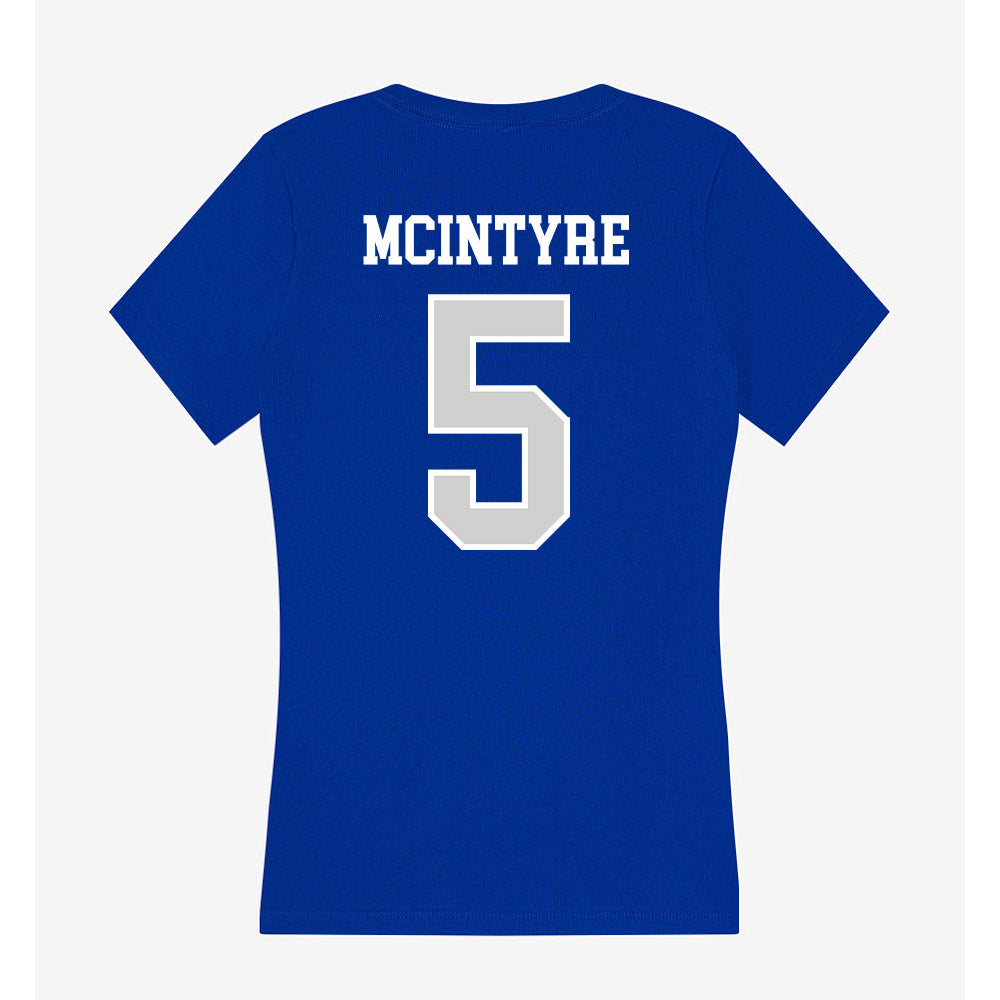 Indiana State - NCAA Football : Xavier McIntyre - Women's V-Neck T-Shirt-1
