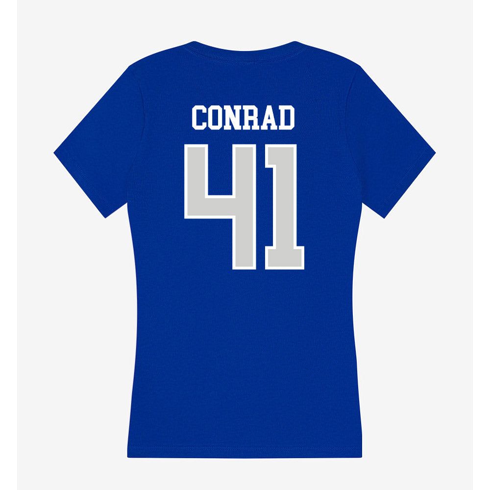 Indiana State - NCAA Football : Spencer Conrad - Women's V-Neck T-Shirt-1