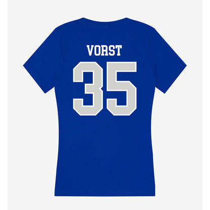 Indiana State - NCAA Men's Basketball : Derek Vorst - Women's V-Neck T-Shirt-1