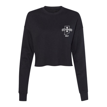 Indiana State - NCAA Women's Golf : Keira Brazeau - Women's Cropped Crew Fleece-0