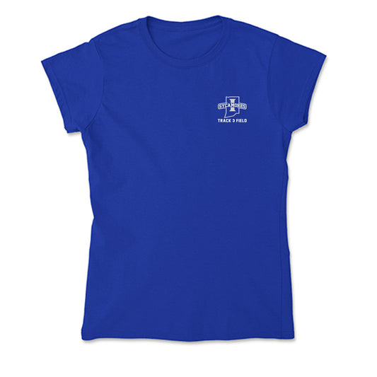 Indiana State - NCAA Men's Track & Field : Deangelo Hughey - Soft Style Women’s T-Shirt-0