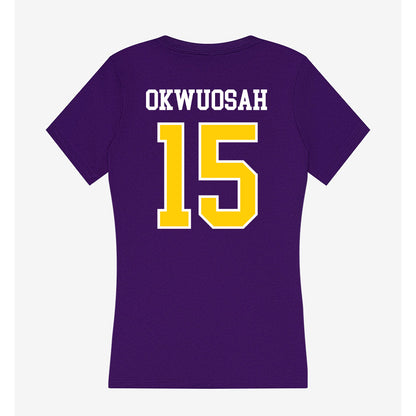 WIU - NCAA Men's Basketball : Francis Okwuosah - Women's V-Neck T-Shirt-1