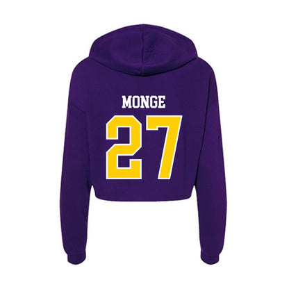 WIU - NCAA Baseball : Isaiah Monge - Women's Crop Fleece Hoodie-1