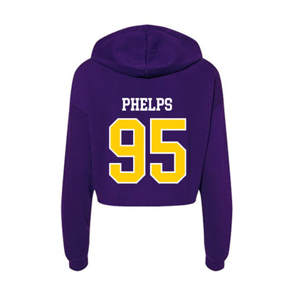 WIU - NCAA Football : Tanner Phelps - Women's Crop Fleece Hoodie-1