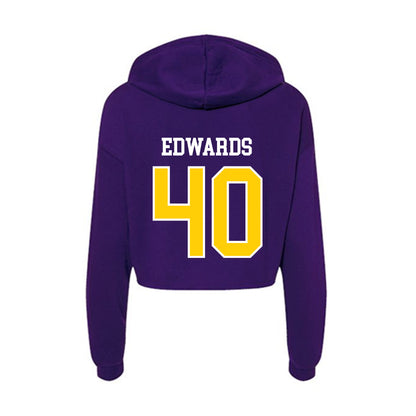WIU - NCAA Football : Joe Edwards - Women's Crop Fleece Hoodie-1