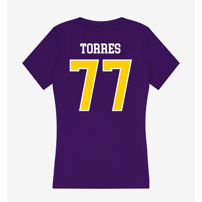 WIU - NCAA Football : JJ Torres - Women's V-Neck T-Shirt-1