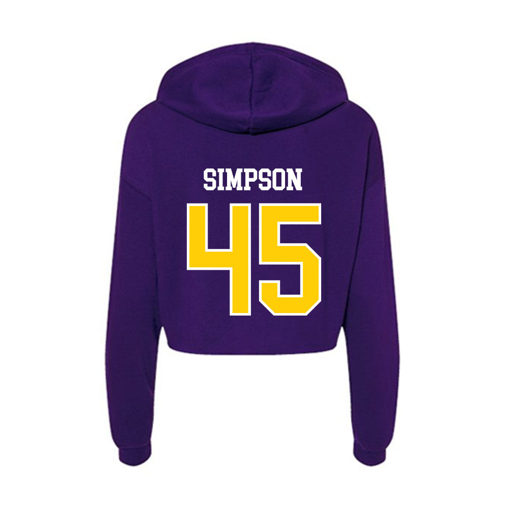 WIU - NCAA Softball : Hannah Simpson - Women's Crop Fleece Hoodie-1