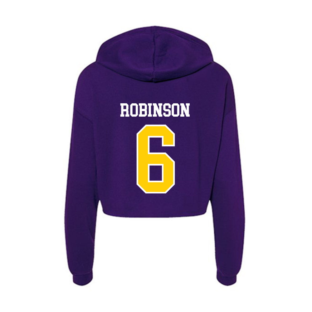 WIU - NCAA Football : Joshua Robinson - Women's Crop Fleece Hoodie-1