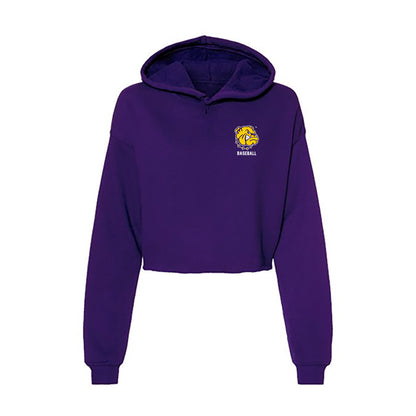 WIU - NCAA Baseball : Brock Lummus - Women's Crop Fleece Hoodie-0