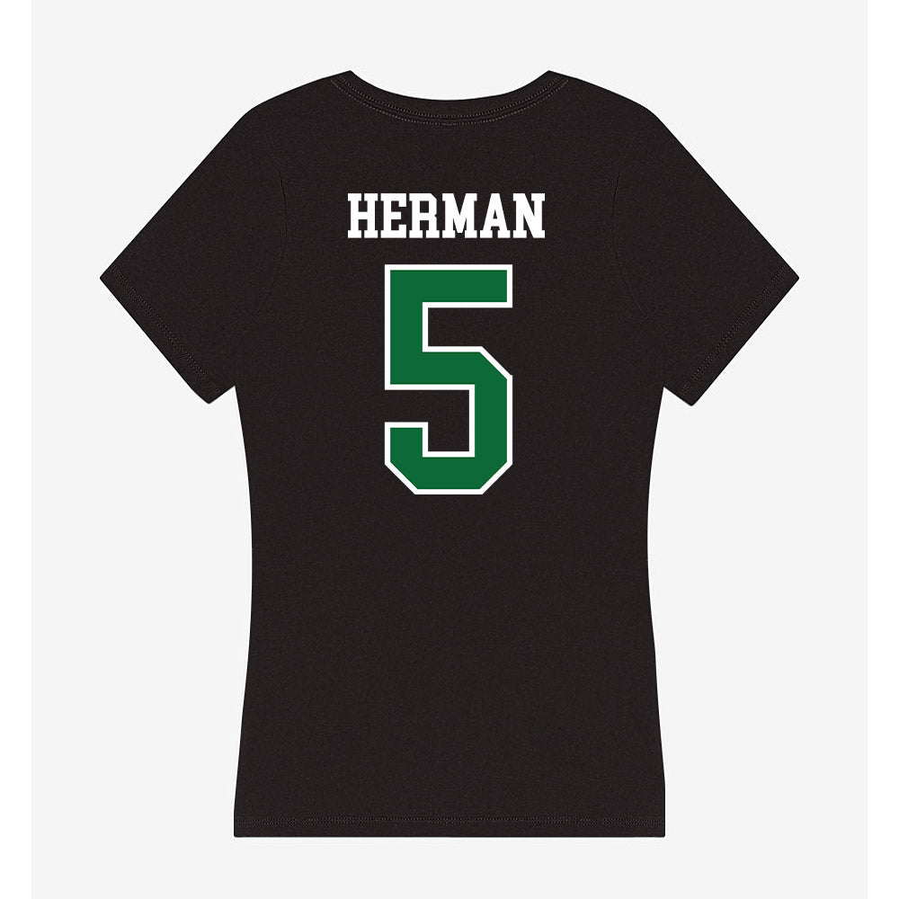 EMich - NCAA Women's Volleyball : Maddie Herman - Women's V-Neck T-Shirt-1